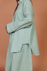 Plume Mint Green Co-ord Set – 2-Piece Irish Lawn Shirt & Pants