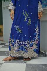 Nureh Semi-Formal Lawn – 3-Piece Embroidered Suit with Chiffon Dupatta