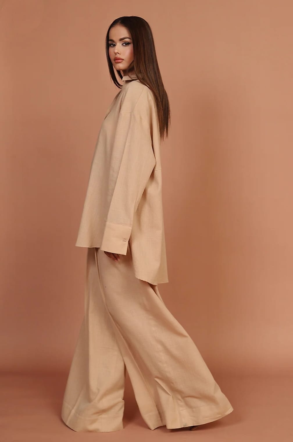 Dune – Beige 2-Piece Irish Lawn Co-ord Set