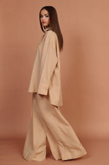 Dune – Beige 2-Piece Irish Lawn Co-ord Set