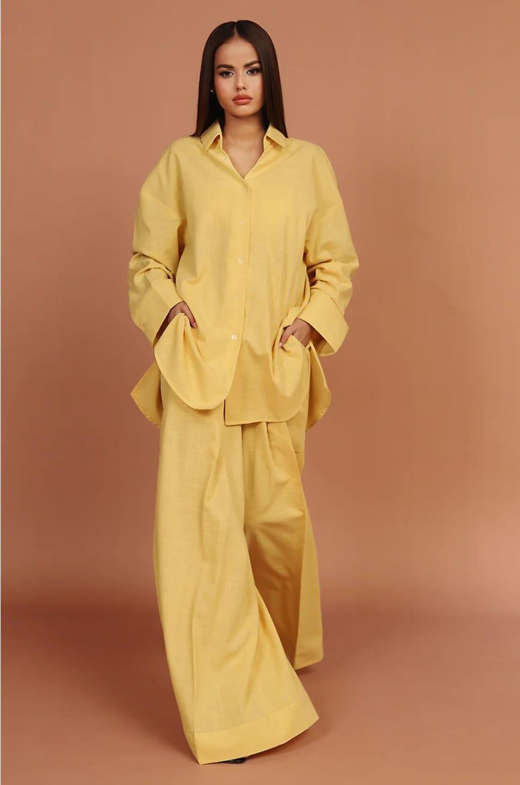 Daisy – Yellow 2-Piece Irish Lawn Co-ord Set