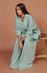 Plume Mint Green Co-ord Set – 2-Piece Irish Lawn Shirt & Pants