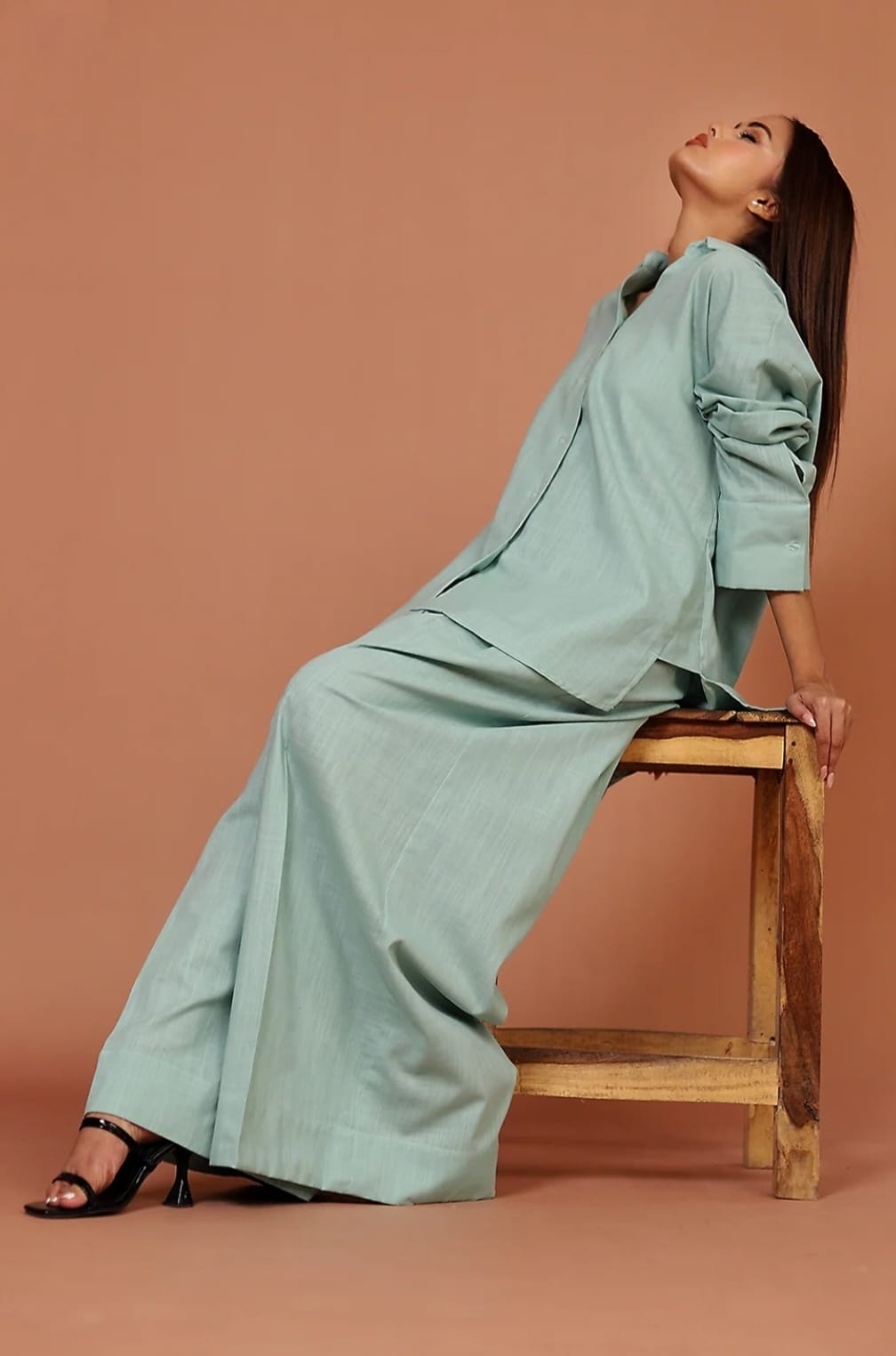 Plume Mint Green Co-ord Set – 2-Piece Irish Lawn Shirt & Pants